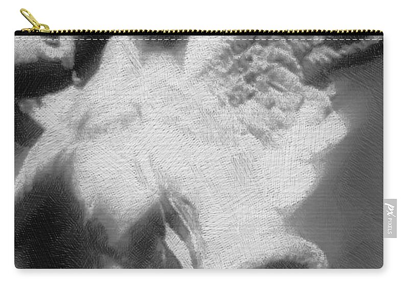Angel Zip Pouch featuring the painting Fallen Angel Vertical by Tony Rubino