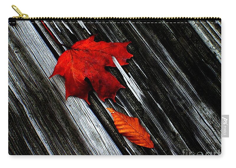 Floor Boards Zip Pouch featuring the photograph Fallen by Elfriede Fulda