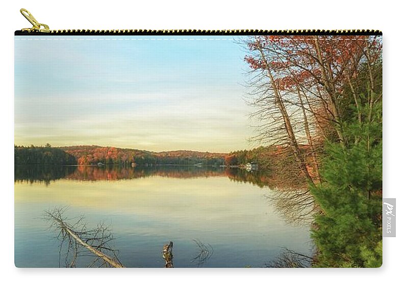 Fallen Tree Zip Pouch featuring the photograph Lake of Bays by Karl Anderson