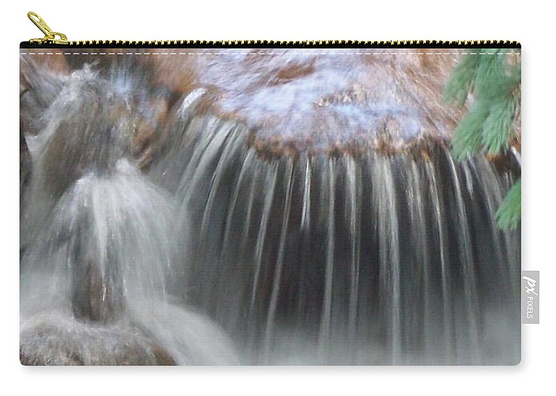Water Zip Pouch featuring the photograph Falling Water 1 by Lanita Williams