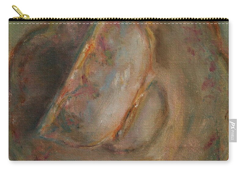 Tea Time Zip Pouch featuring the painting Family Heirloom by Quin Sweetman