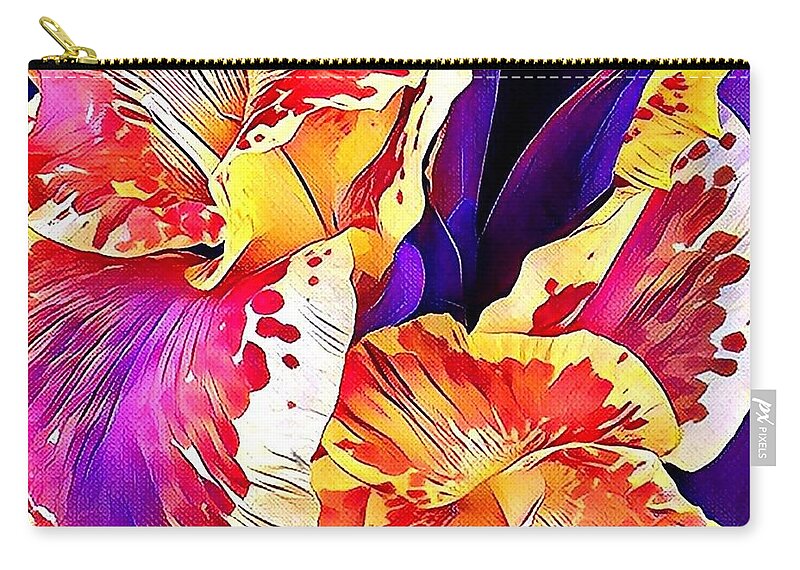  Zip Pouch featuring the photograph Fanciful Canna by Heidi Smith