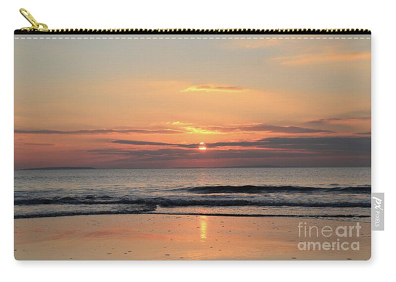 Fanore Beach Clare Galway Bay Wildatlanticway Seascape Sunset Ireland Pskeltonphoto Photography Zip Pouch featuring the photograph Fanore sunset 3 by Peter Skelton
