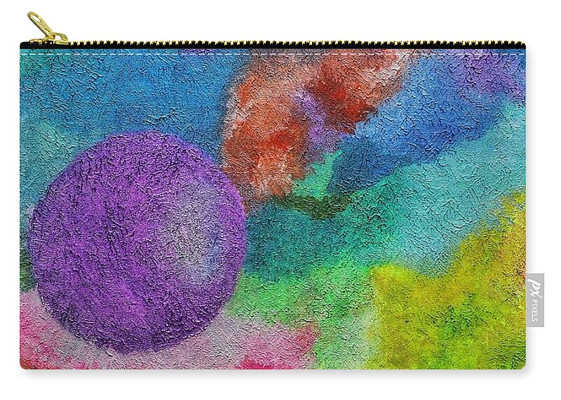 Imagination Zip Pouch featuring the painting Fanospherelia by Rachel Hannah