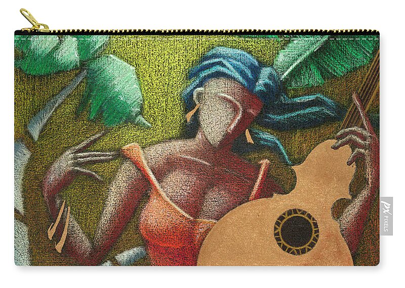 Puerto Rico Zip Pouch featuring the painting Fantasia Boricua by Oscar Ortiz