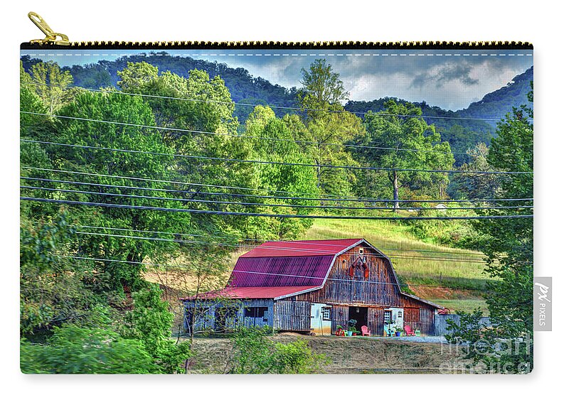 Farm House Zip Pouch featuring the photograph Farm by Savannah Gibbs