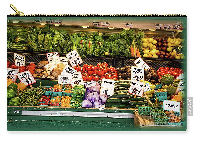 Seattle Zip Pouch featuring the photograph Farmers Market I by Deborah Klubertanz