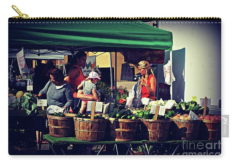 Photography Zip Pouch featuring the photograph Farmers Market Produce by Frank J Casella