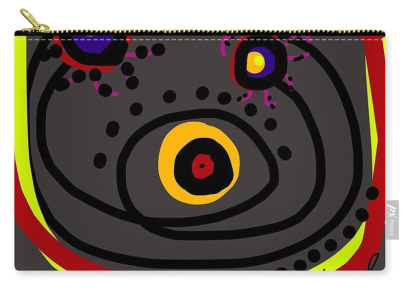 Abstract Zip Pouch featuring the digital art Fat and Sappy by Susan Fielder