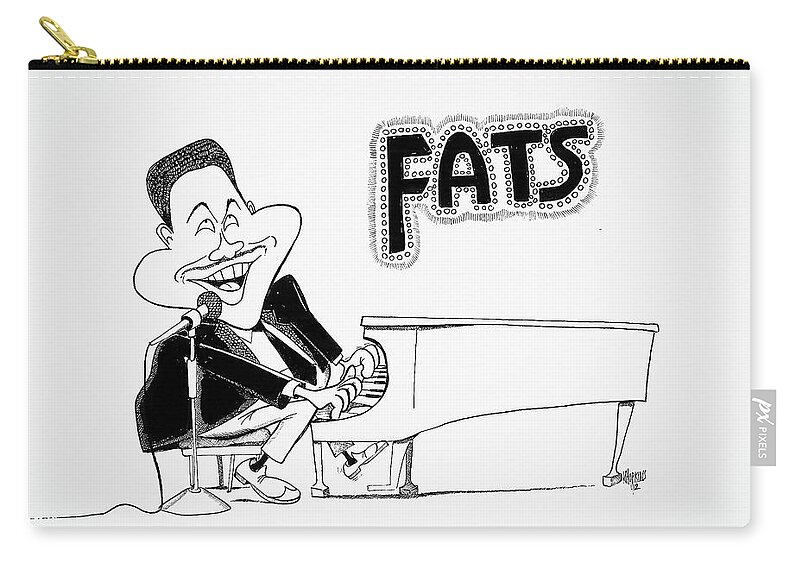 Fats Carry-all Pouch featuring the drawing Fats by Michael Hopkins