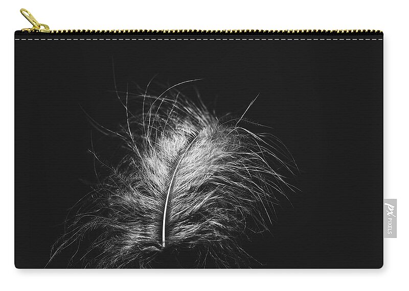 Feather Zip Pouch featuring the photograph Feather 3 by Scott Norris