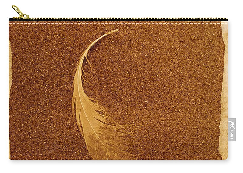 Feather Zip Pouch featuring the photograph Feather by Casper Cammeraat