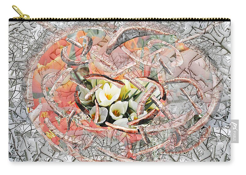 Spring Zip Pouch featuring the digital art February Dreams of March #1 by Laura Davis