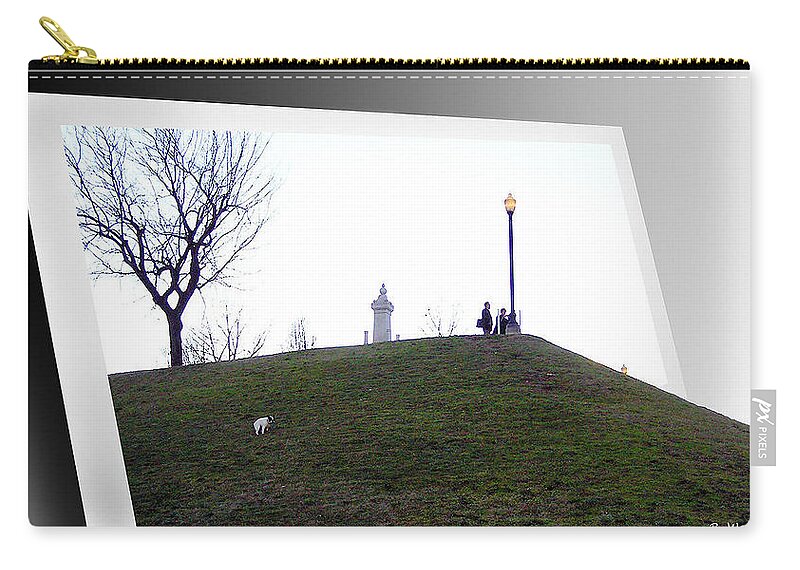 2d Zip Pouch featuring the photograph Federal Hill Dog by Brian Wallace