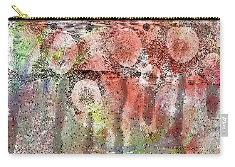 Abstract Zip Pouch featuring the painting Feeling Groovy by Lenore Senior