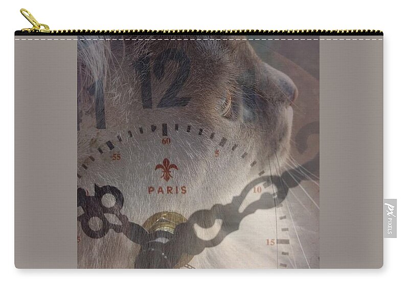 Photography Zip Pouch featuring the photograph Feline Time by Kathleen Messmer