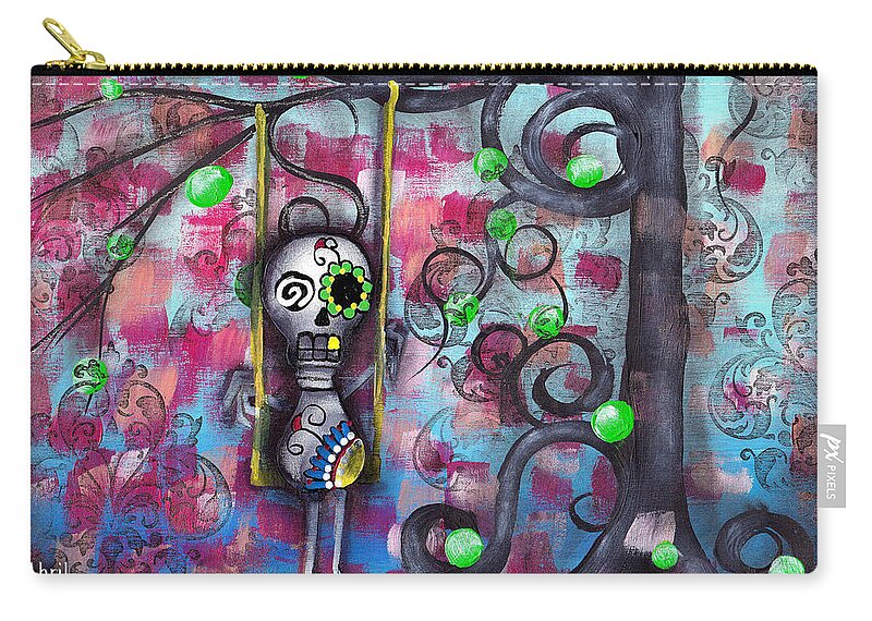Day Of The Dead Carry-all Pouch featuring the painting Felipe by Abril Andrade
