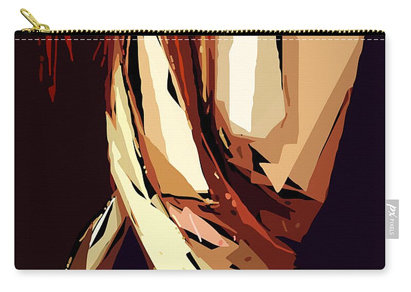 Female Zip Pouch featuring the digital art Female Expressions XIII by Rafael Salazar