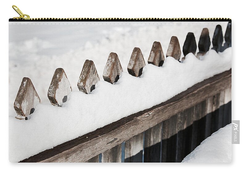 Fence Zip Pouch featuring the photograph Fencing by Lara Morrison