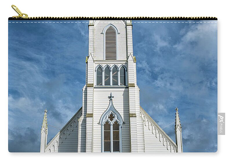 California Zip Pouch featuring the photograph Ferndale Catholic Church by Greg Nyquist