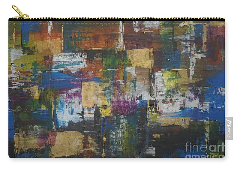 Abstract Zip Pouch featuring the painting Fever by Jimmy Clark
