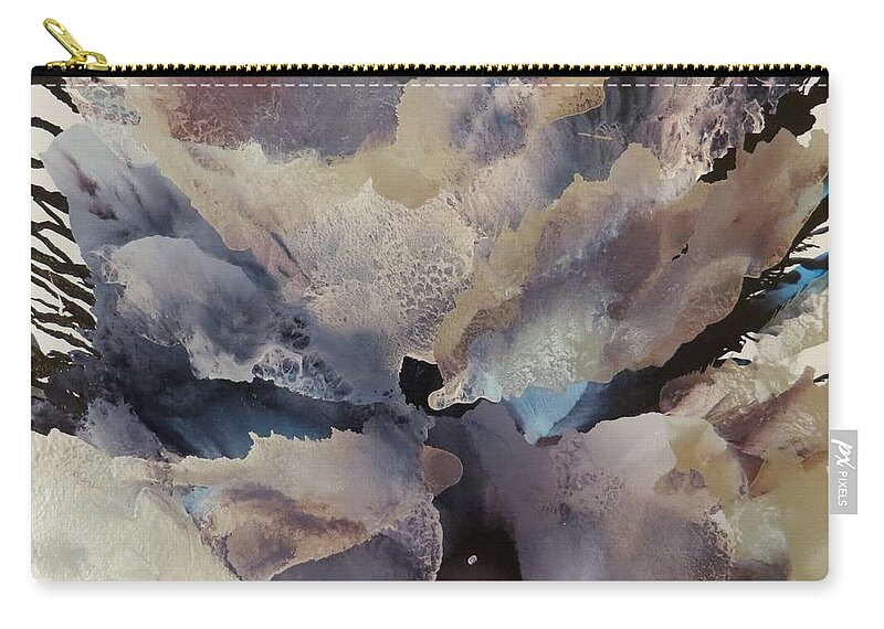 Abstract Zip Pouch featuring the painting Fiercely by Soraya Silvestri