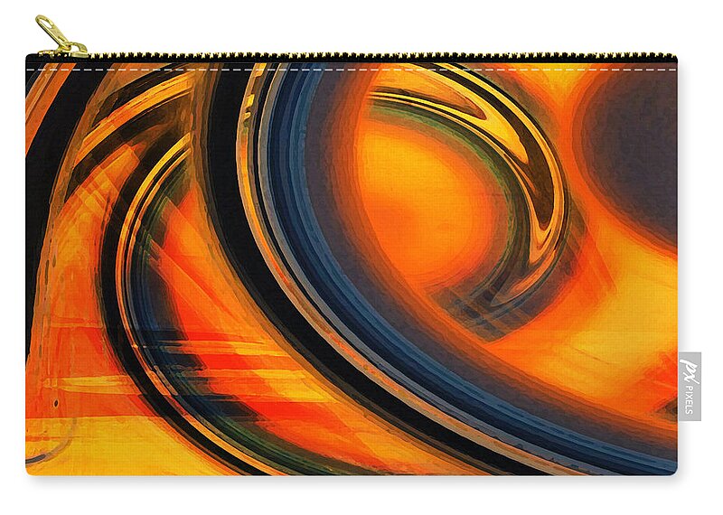 Fiery Rings Zip Pouch featuring the photograph Fiery Celestial Rings by Shawna Rowe