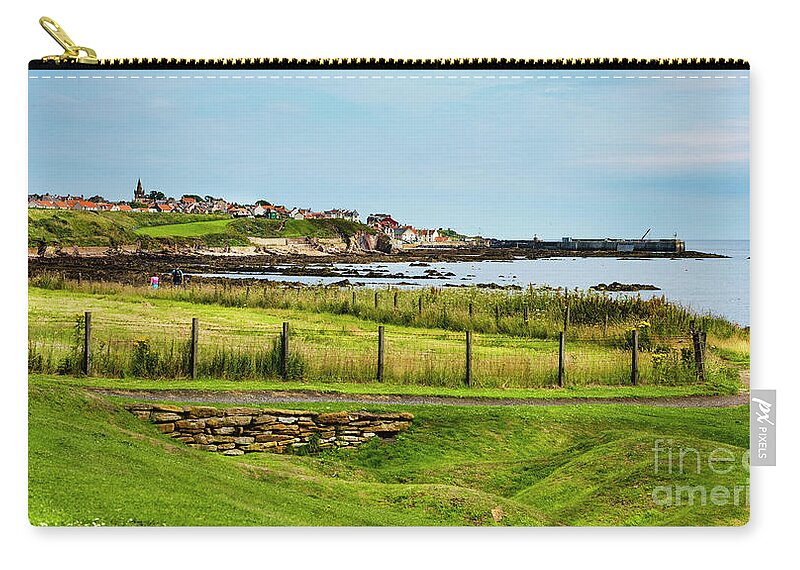 Pittenweem Zip Pouch featuring the photograph Fife Coastal Pathway leading to Pittenweem by Mary Jane Armstrong