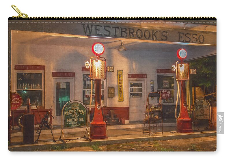 Preston County Zip Pouch featuring the photograph Fill 'er Up by Shirley Radabaugh
