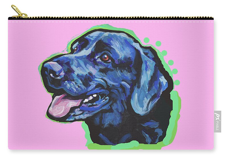 Labrador Retriever Zip Pouch featuring the painting Find me in the LAB by Lea