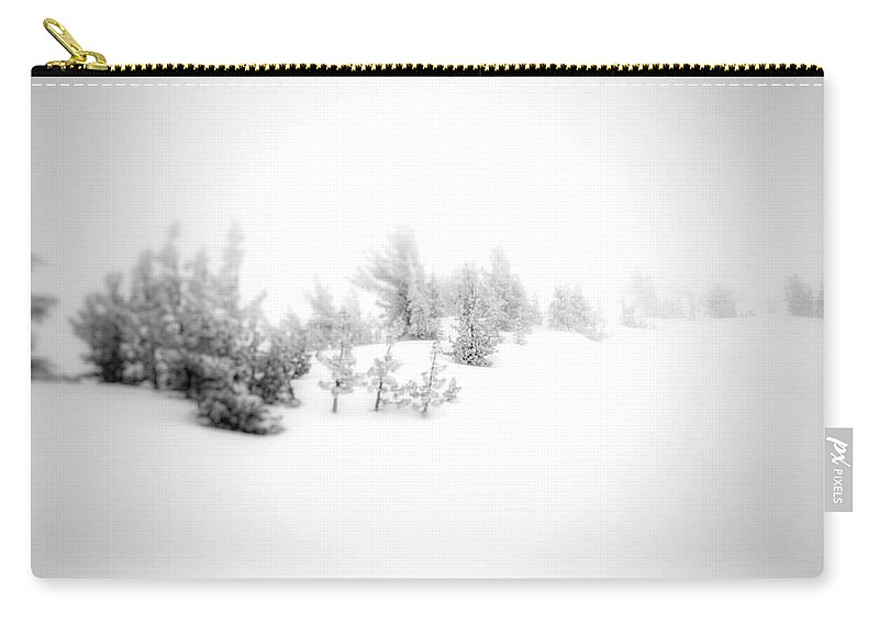 Snow Zip Pouch featuring the photograph Finding by Mark Ross