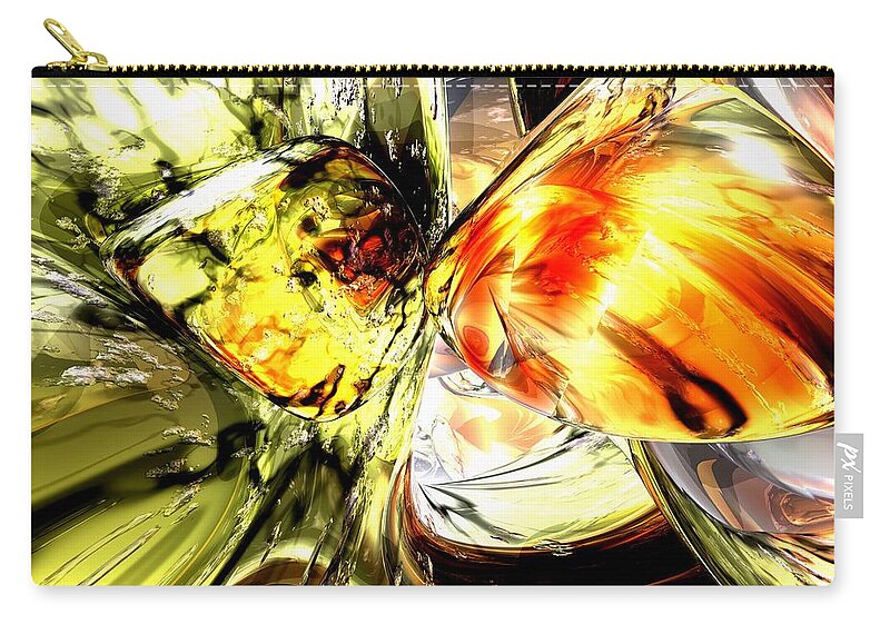 3d Zip Pouch featuring the digital art Fire and Desire Abstract by Alexander Butler