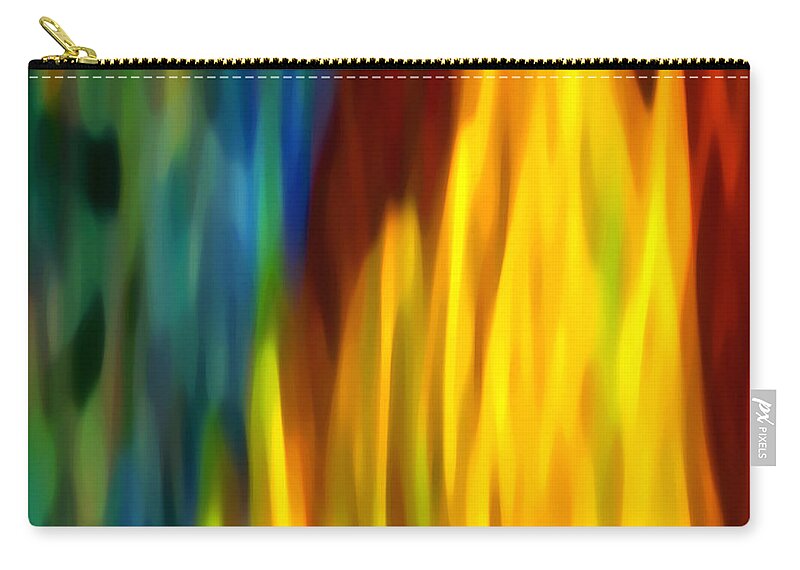 Fire Zip Pouch featuring the painting Fire and Water by Amy Vangsgard