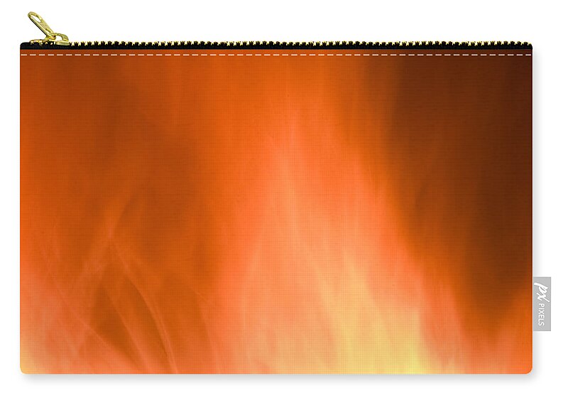 Flames Background Carry-all Pouch featuring the photograph Fire flames abstract background by Michalakis Ppalis
