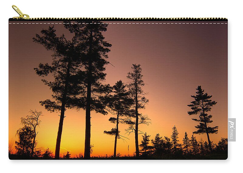 Sun Zip Pouch featuring the photograph FIRE in the SKY by Jakub Sisak