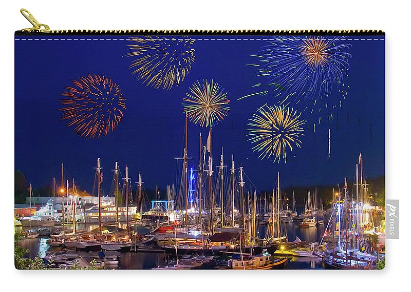 Fireworks Carry-all Pouch featuring the photograph Fire in the Sky by Jeff Cooper