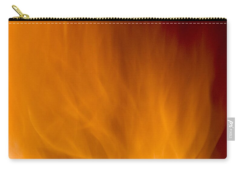 Fire Background Carry-all Pouch featuring the photograph Fire orange abstract background by Michalakis Ppalis