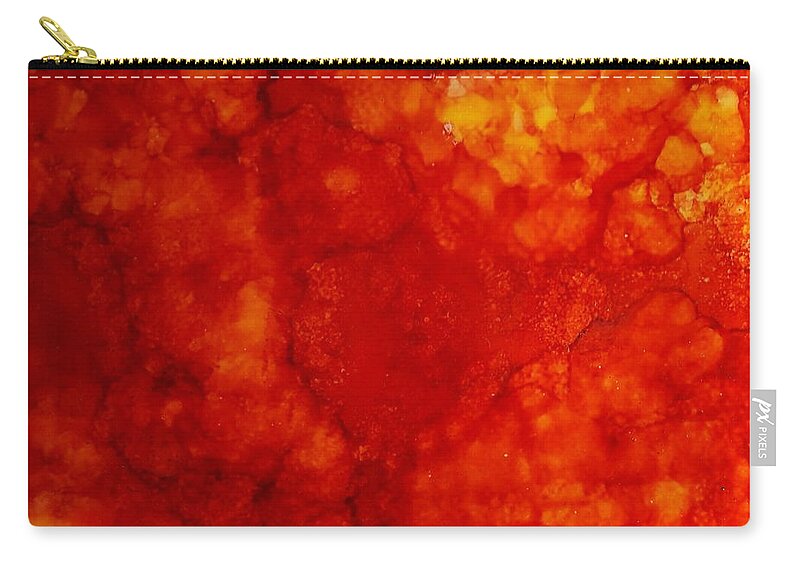 Alcohol Zip Pouch featuring the painting Fire Storm by Terri Mills