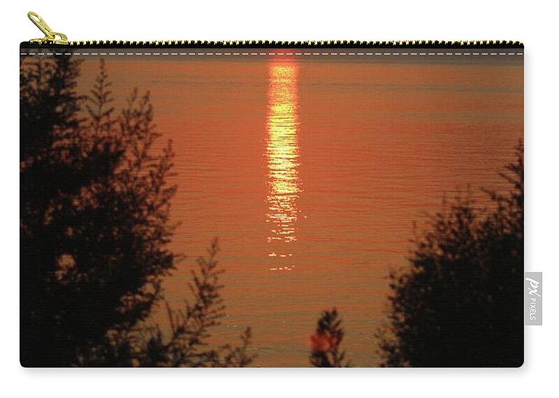Landscape Zip Pouch featuring the photograph Fire Water by Ella Kaye Dickey