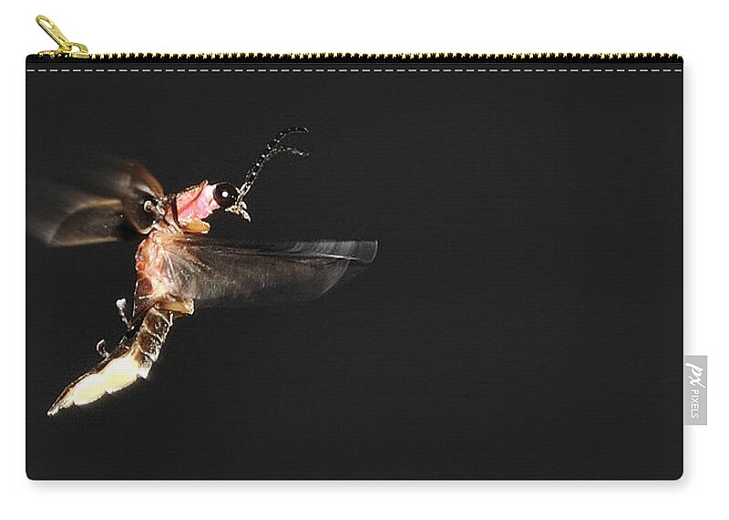Firefly Zip Pouch featuring the photograph Firefly In Flight by Mark Fuller