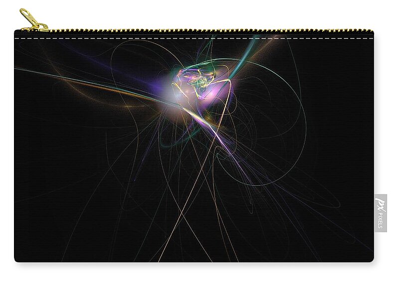 Firefly Scribble Zip Pouch featuring the digital art Firefly Scribble by Elizabeth McTaggart