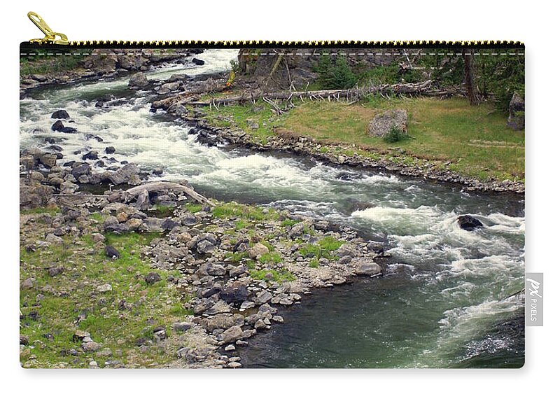 Firehole River Zip Pouch featuring the photograph Firehole River 2 by Marty Koch