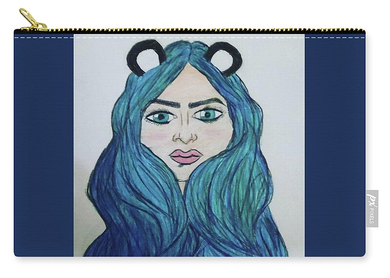 Firerce Bold Panda Girl Carry All Pouch For Sale By Sharmeen Joseph