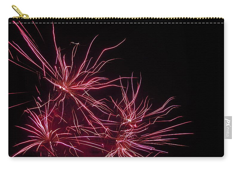 Fireworks Zip Pouch featuring the photograph Fireworks Seven by Nancy Griswold