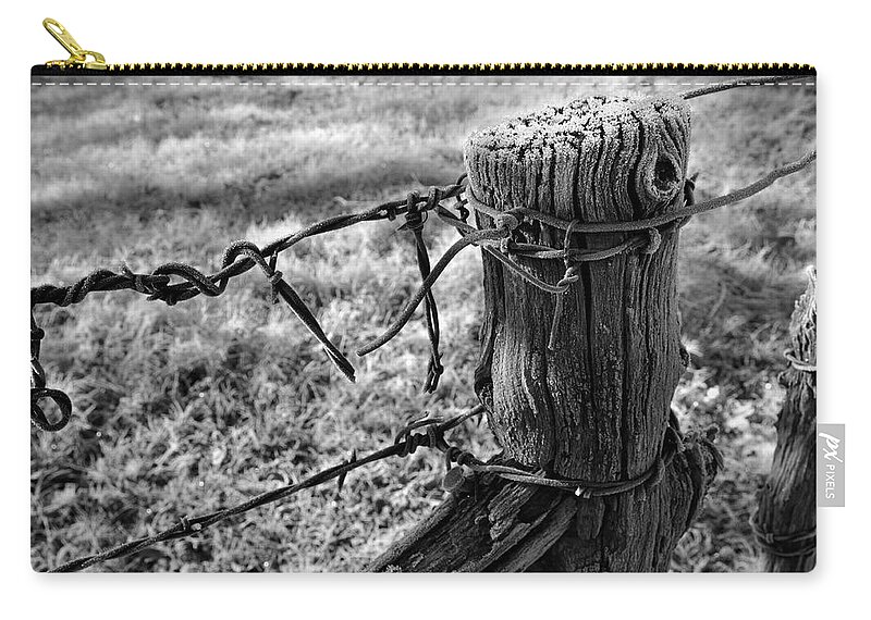 Farm Zip Pouch featuring the photograph First Frost by Ron Cline
