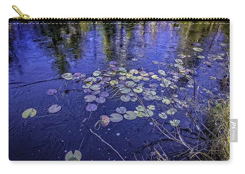 Landscape Zip Pouch featuring the photograph First Ice by Gary Shepard