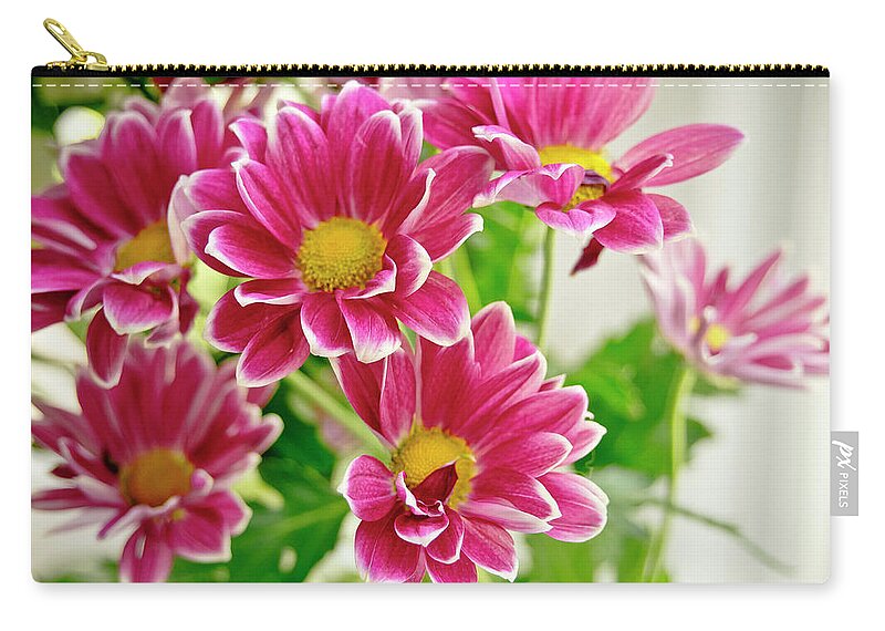 Floral Zip Pouch featuring the photograph First of many. by Elena Perelman
