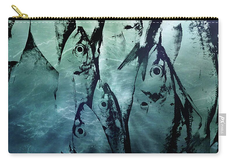 Art Zip Pouch featuring the photograph Fish pattern by Tom Gowanlock