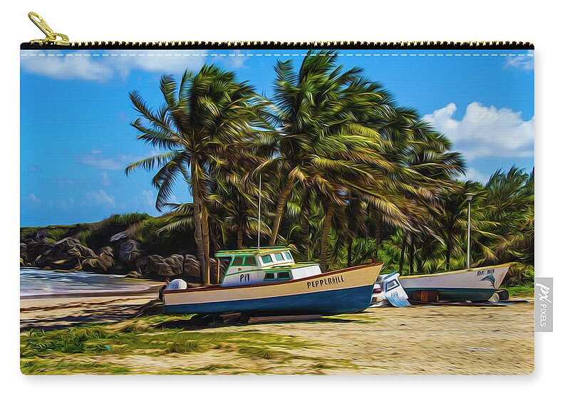 Fishing Zip Pouch featuring the photograph Fishing Boat by Stuart Manning