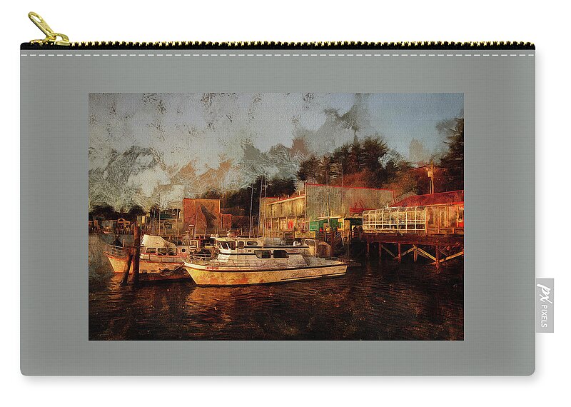 Newport Zip Pouch featuring the photograph Fishing Trips Daily by Thom Zehrfeld